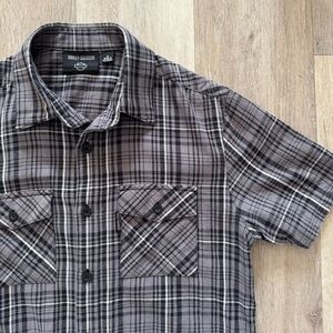 Harley-Davidson Men's Gray Plaid Button Down Shirt